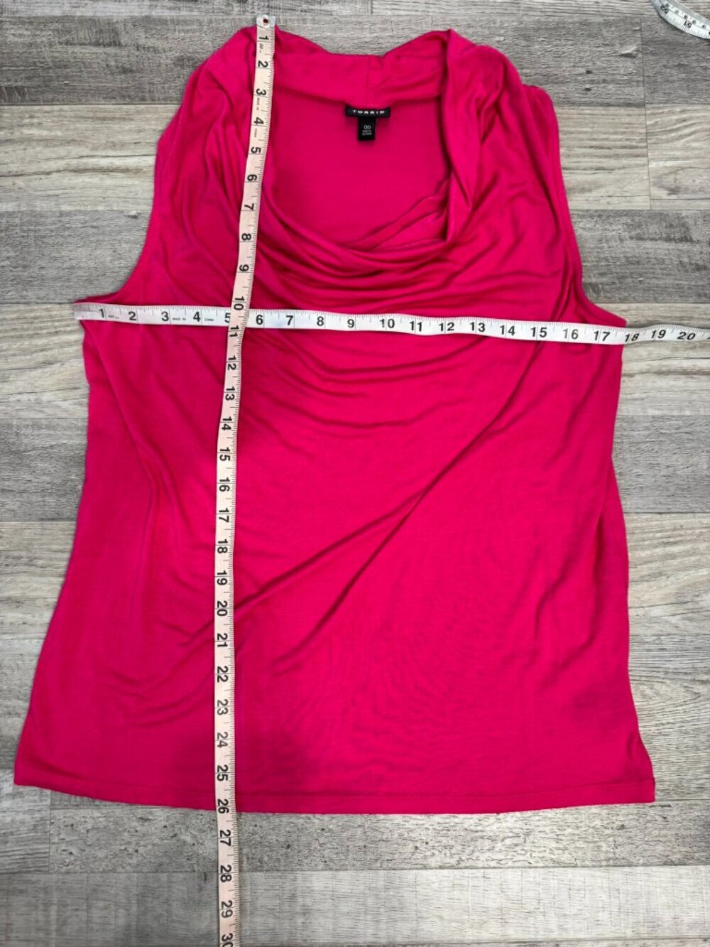 Torrid Magenta Drape Front Jersey Sleeveless Top Size 00/Medium I30 - Picture 5 of 6